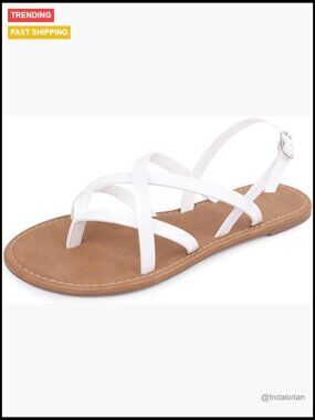 Women's Gladiator Flat Sandals Fisherman Strappy Sandals Ankle Strap